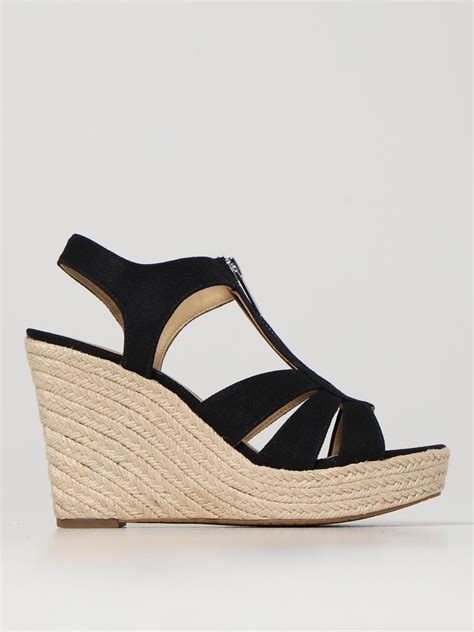 michael kors berkley wedge black|michael kors berkley denim sandals.